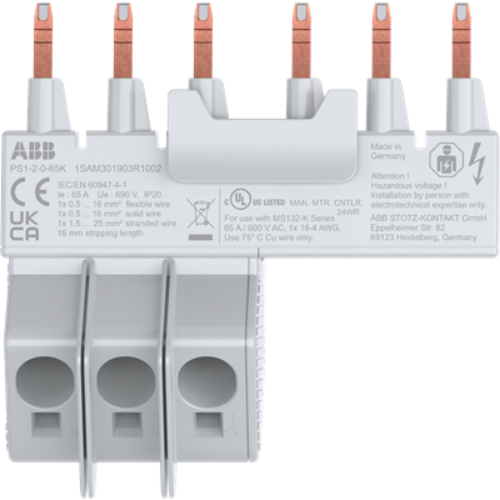 Picture of Voolukamm mootorikaitselülitile MS116/132, 2x45mm, ABB 