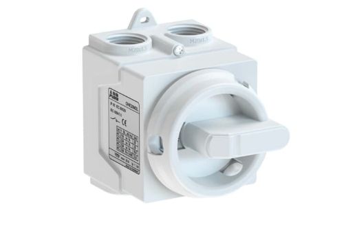 Picture of Koormuslüliti 3P, AC22/20A, AC23/15.2A/7.5kW, IP67 VALGE plastkorpus, läbiviikudega, 92x65x8, ABB 