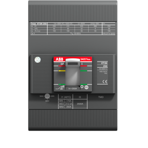 Picture of Kompaktkaitselüliti XT3N 200, 3P, 140-200A, 36kA, TM vabasti, ABB 