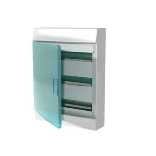 Picture of Pinnapealne moodulkilp Mistral 54m(3x18) . läbipaistva uksega IP41 PE/N latiga, ABB 