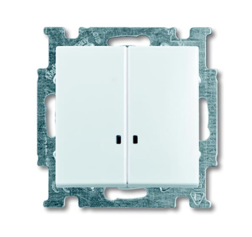 Picture of Grupilüliti illum. klahviga, valge, vedrukl. süv. IP20, Basic55 kompl. lambiga 