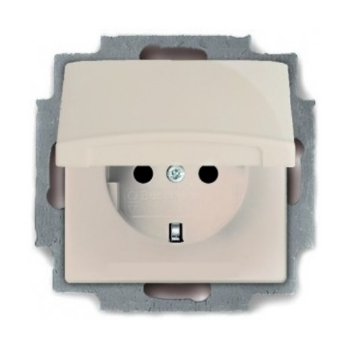 Picture of Pistikupesa 1-ne, maand-ga. kaanega, beež, süv. IP20, Basic55 