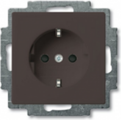 Picture of Pistikupesa 1-ne, maand.-ga, chateau-black, vedrukl. süv. IP20, Basic55 