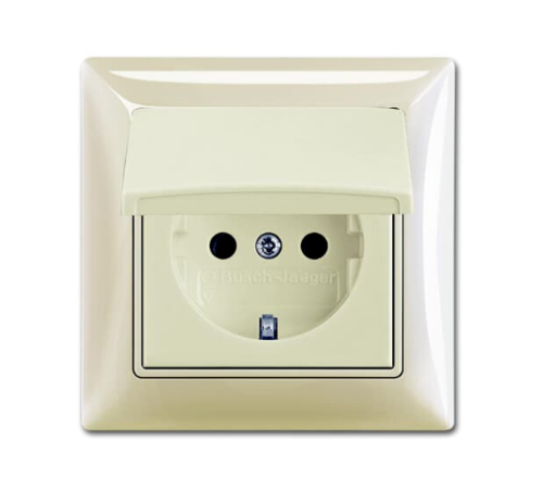 Picture of Pistikupesa 1-ne, maand-ga. kaanega, raamiga, beež, süv. IP44, Basic55 