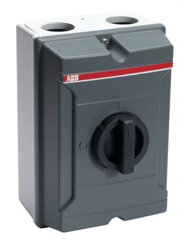Picture of Turvalüliti alumiiniumkopruses, 3P, 58A AC23, 37kW, 400V, IP65, IP54 läbiviigud 2xM40+M16, ABB 