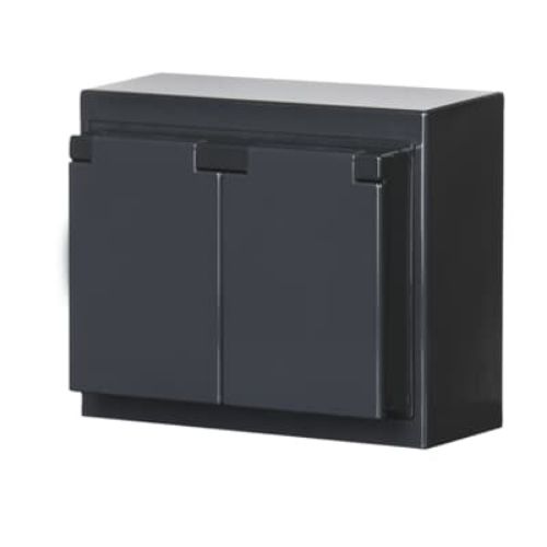 Picture of Pistikupesa 2-ne maandusega pinnapealne, IP44, antratsiit Impressivo 