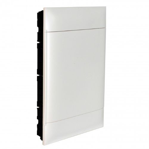 Picture of Süvistatav moodulkilp kiviseina Practibox S, valge uks, 54m(3x18), IP40, PE/N latiga,Legrand 