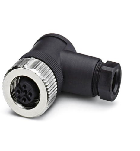 Picture of Anduripesa M12 4-pin, 90°, A-coded, kruviklemm,  kaablile 4...6mm, Pg7, Phoenix 