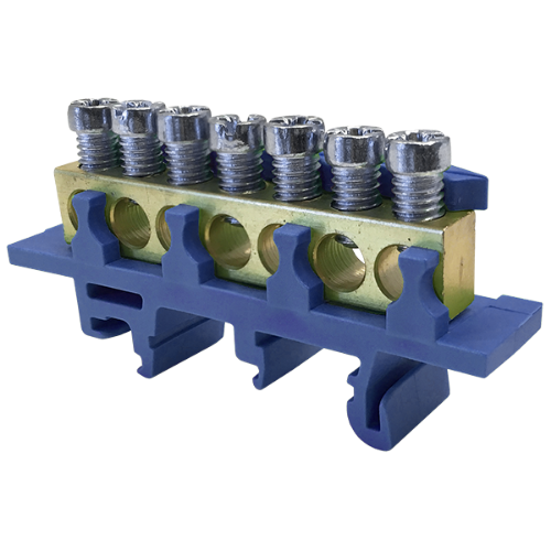 Picture of Neutraaliklemm N7, sinine, 7x16mm², messing, IP00, Morek 