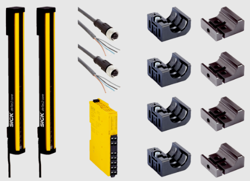 Picture of Turvakardinate komplekt deTec4 Core, 14mm, Sn10m, 300mm kõrge, PNP, cat4, PL e, 24VDC, SICK 