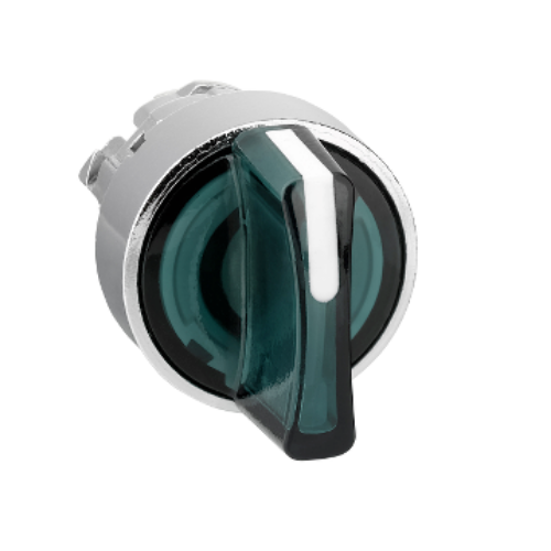 Picture of Selektorlüliti illum. ZB4, 1-0-2, ROHELINE, metall, IP66, ilma adapterita, Schneider 