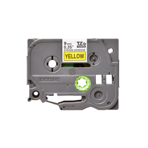 Picture of Kleepkirjalint 9mm must/kollasel, tugeva liimiga, Brother analoog   