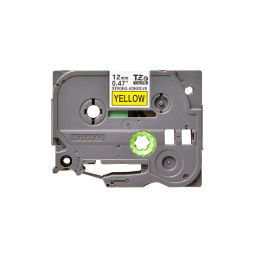 Picture of Kleepkirjalint 12mm must/kollasel, tugeva liimiga, Brother analoog   