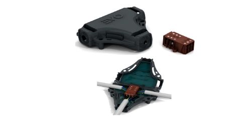 Picture of Geelmuhv jaotusklemmidega EVO 02D, 3x1,5 – 4mm²/3x1 – 2,5mm²,105x90x28mm, Etelec 