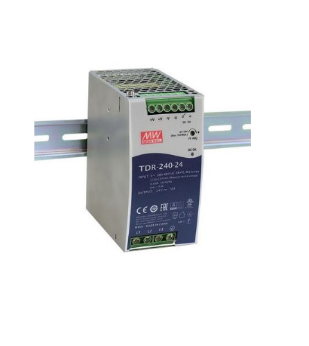 Picture of Toiteplokk TDR, 2F ja 3F, 24VDC 10A 240W, 340-550VAC, Mean Well 