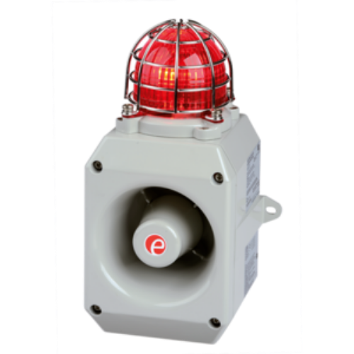 Picture of Sireen+Xenon strobo, D2xC1X05, 116dB (A), 64 tooni, 24VDC, HALL, PUNANE, IP66, ATEX, E2S 