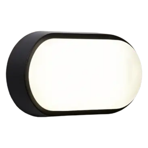 Picture of Plafoon Helder Oval 13W/830-65 1100lm  IP54 IK09 Must 212x119mm Ansell 