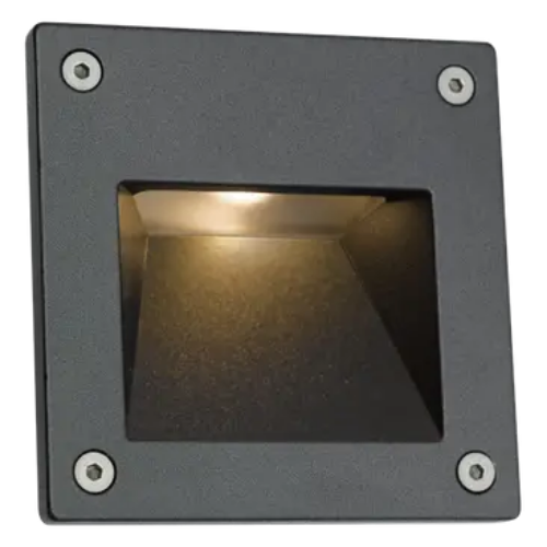 Picture of Seinavalgusti Süv. Camini Square 2W/830-40 80lm IP65 IK02 Ava 82x85mm Grafiit Ansell