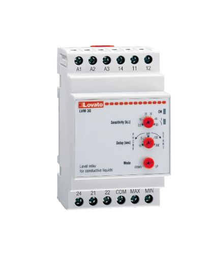 Picture of Nivoo kontrollirelee (moodul) LVM, 2CO, 2.5-50kΩ, 24/230VAC, Lovato 