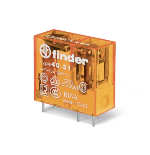 Picture of Minirelee 40.31, 1CO, 10A, 24VAC (45mA), pesa 95.63, Finder 