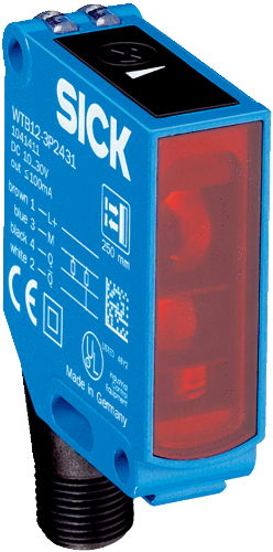 Picture of Fotoandur Objektilt W12 (BGS) , Sn50...700mm, PNP, Light/Dark, IP67, pistik M12 4-pin, SICK 