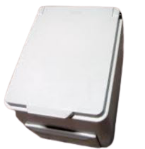 Picture of Pistikupesa 1-ne IP44 pinnap., hall, Strömfors 