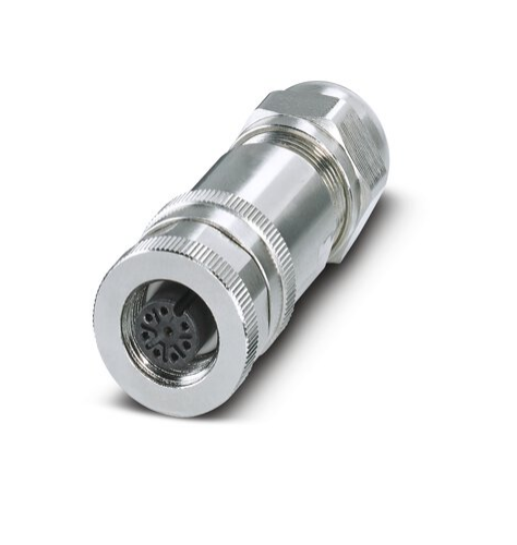 Picture of Anduripesa M12 8-pin, otse, A-coded, kruviklemm, varjestatud, kaablile 6...8mm, Pg9, Phoenix 