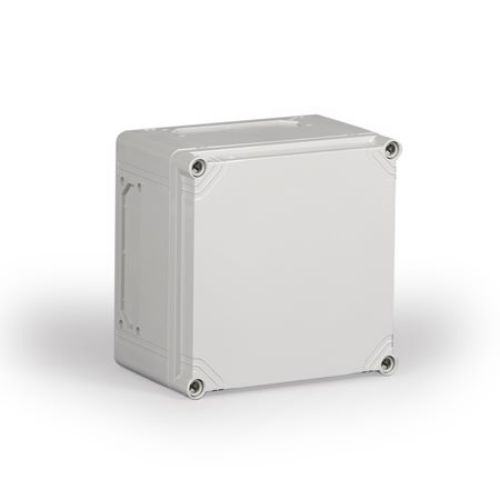 Picture of Polükarbonaatkarp Cubo C, 200x200x132mm, IP66/67, halli kaanega, 4xF1 avad, Ensto 