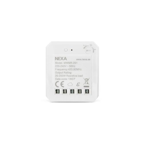 Изображение MWMR-251 Vastuvõtja-dimmer seadmetoosi LED-ile 230V max. 3-120W 40x45x15mm NEXA 