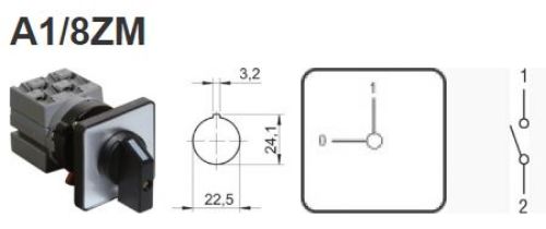 Изображение Juhtlüliti WOC, OFF-ON, 1P, 25A, uksele (22mm ava), Sontheimer 