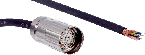 Изображение Andurikaabel PUR + pesa otse, varjestatud, ( 2m + M23 12-pin ), SICK 