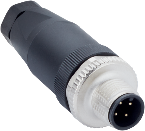 Изображение Anduripistik M12 4-pin, otse, A-coded, kruviklemm, kaablile 4...6mm, SICK 