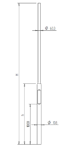 Изображение Astmeline pargipost H5m D108mm  
