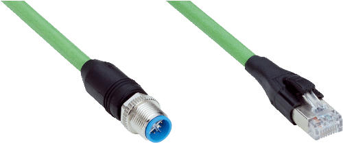 Picture of Võrgukaabel PUR M12 8-pin pistik otse X-coded, RJ45 8-pin otse, 3m, SICK 