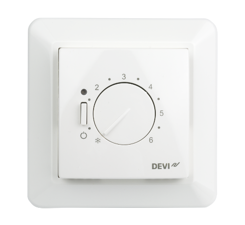 Изображение Termostaat Devireg 530 16A, 5...45C, süvis. põrandaandur, Elko raam, DEVI 