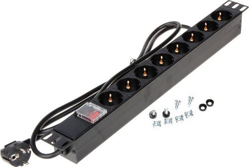 Изображение Toitepaneel sidekapile19 1U 8x 230V on/off lüliti 2m 