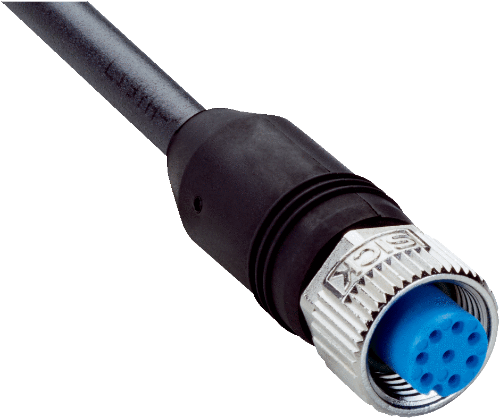 Изображение Andurikaabel PUR + pesa otse, A-coded, varjestatud, (5m+M12 8-pin), SICK 