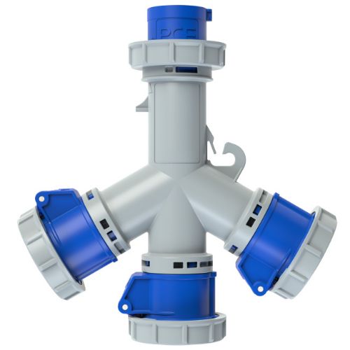 Изображение Jagaja 3 ne , pistik sisse 16A 3P 230VAC välja pesa 3x16A 3P 230VAC IP67, CEE, PCE  