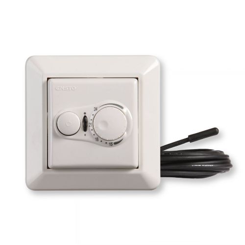 Изображение Termostaat 5-50C/5-35C 16A 3600W 230V IP30 põranda- ja ruumianduriga, Elko, valge ENSTO 