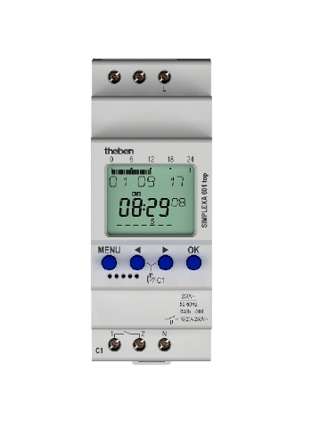Изображение Programmkell SIMPLEXA 601, digit. 1 kanal, 24h/7p, 230VAC, kalibreeritud, Theben 
