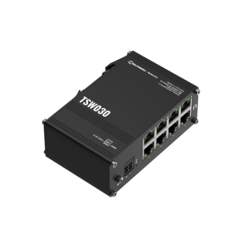 Изображение Ethernet switch, 8xRJ45 10/100 Mbps, -40...75C, 9-30VDC, IP30, Teltonika 