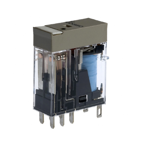 Изображение Minirelee G2R-2, 2CO, 5A, 24VDC, LED+Diood+TEST, pesa P2RF08, Omron 