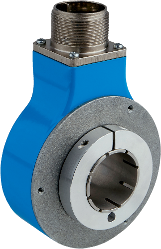 Изображение Inkr.enkooder,TTL/RS-422, ø81mm, võll ø30, 5-30VDC, 8,192imp/pööre,≤90°, pistik M28 10-pin, SICK 