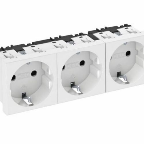 Изображение Pistikupesa 3-ne 0°, STD-D0, polaarvalge, Rapid 45 karbikule, OBO 