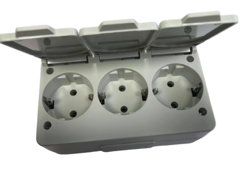 Изображение Pistikupesa 3-ne IP44 pinnap. hor., hall, Strömfors 