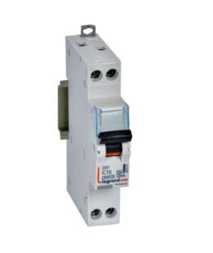 Изображение Kombikaitselüliti (RCBO) DX3, 1P+N, 16A, C, 6kA, A, 30mA, 1mod, Legrand 