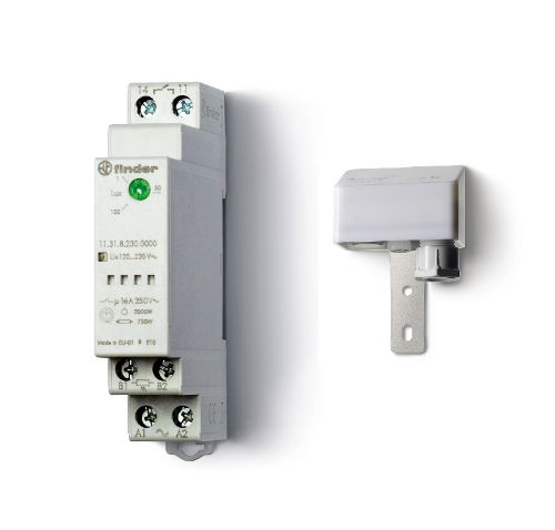Изображение Hämaralüliti (moodul) 11.31, 1-100lx, 1NO 16A, andur, 230VAC, Finder 