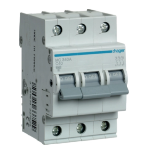 Изображение Moodulkaitselüliti, 3P, 40A, C, 6kA, Hager 