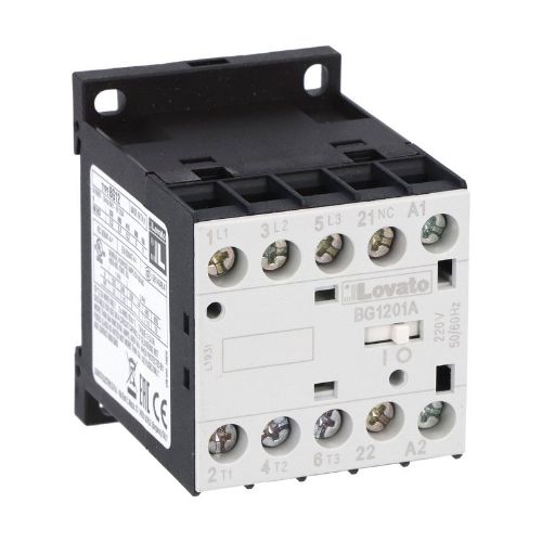 Picture of Minikontaktor BG12, 3P, 12A, 5.5kW, 1NC, 230VAC, Lovato 