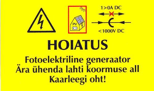 Picture of Kleebis DC KAARLEEGI OHT 100x60 SOLAR 